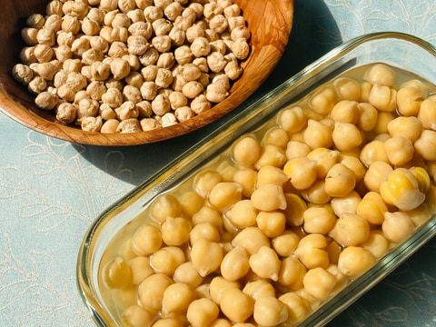 ♦️乾燥 ひよこ豆(=ガルバンゾー)の水煮/戻し方